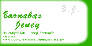 barnabas jeney business card