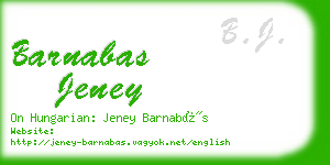 barnabas jeney business card